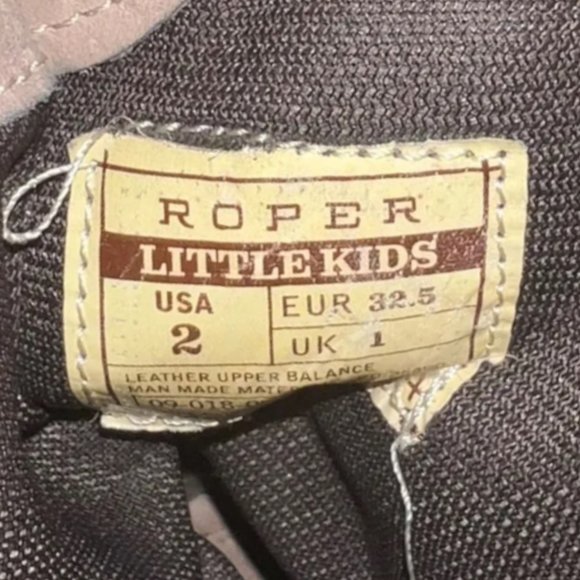 Roper Belle Square Toe Mid Calf Distressed Brown Cowboy Boots Youth 2 - Picture 11 of 15